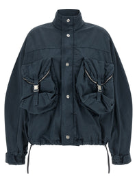 The Attico Women Blue Utility Bomber Jacket