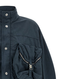 The Attico Women Blue Utility Bomber Jacket