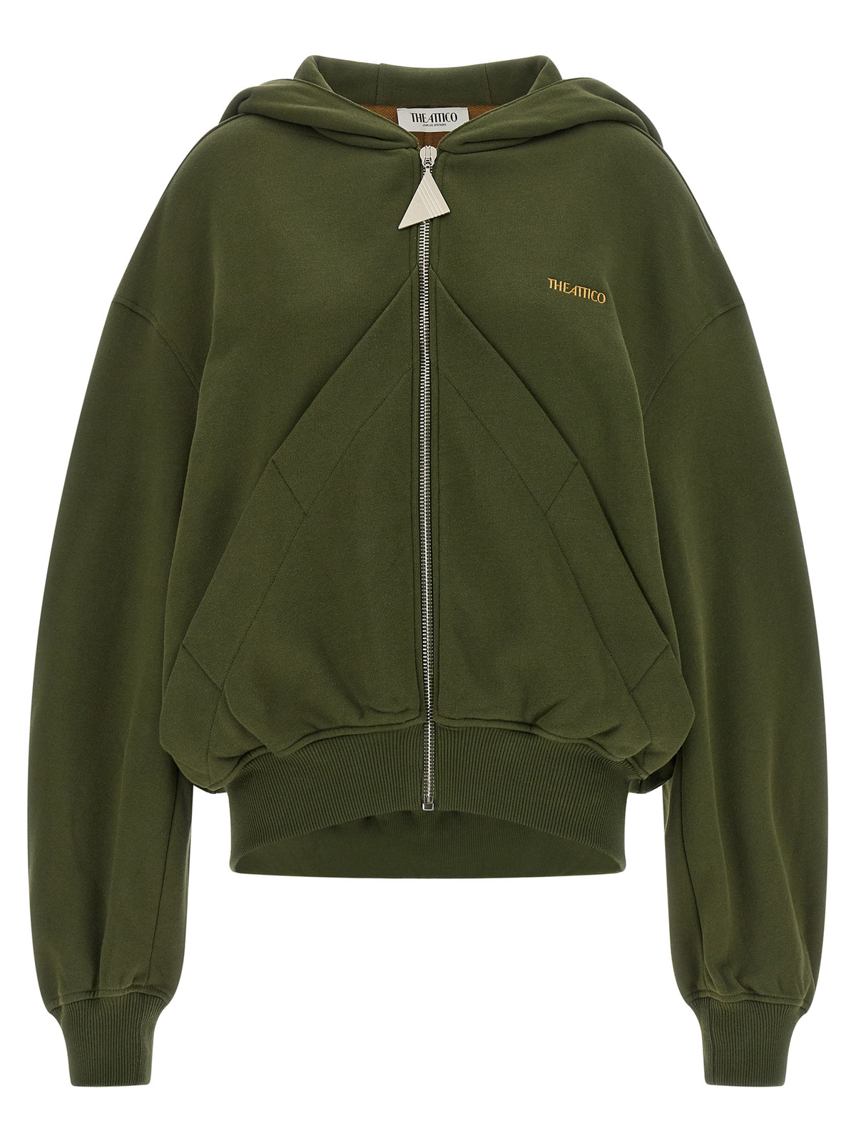 The Attico Women Green Fleece Hoodie