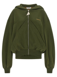 The Attico Women Green Fleece Hoodie