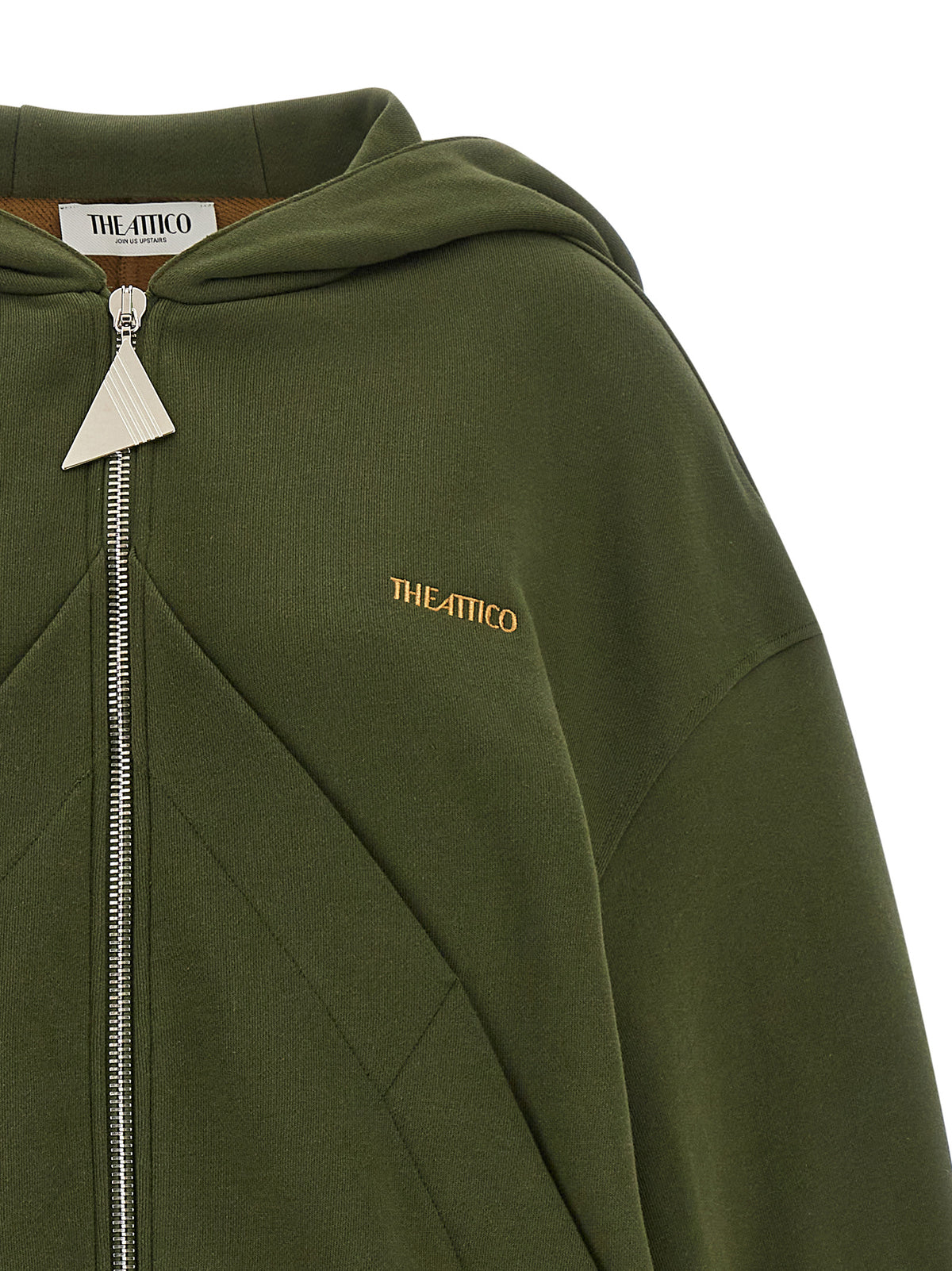 The Attico Women Green Fleece Hoodie