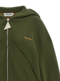 The Attico Women Green Fleece Hoodie