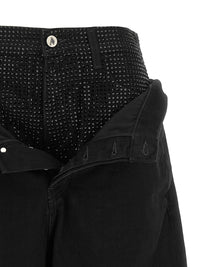 The Attico Women Crystal Insert Jeans