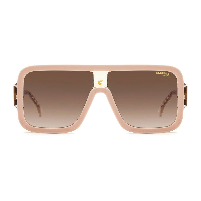Carrera Carrera Sunglasses Shield Full Rim, Beige Frame and Brown Gradient Lens FLAGLAB14010AHA