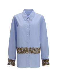 Dries Van Noten Women Oversized Embroidered Cotton Shirt