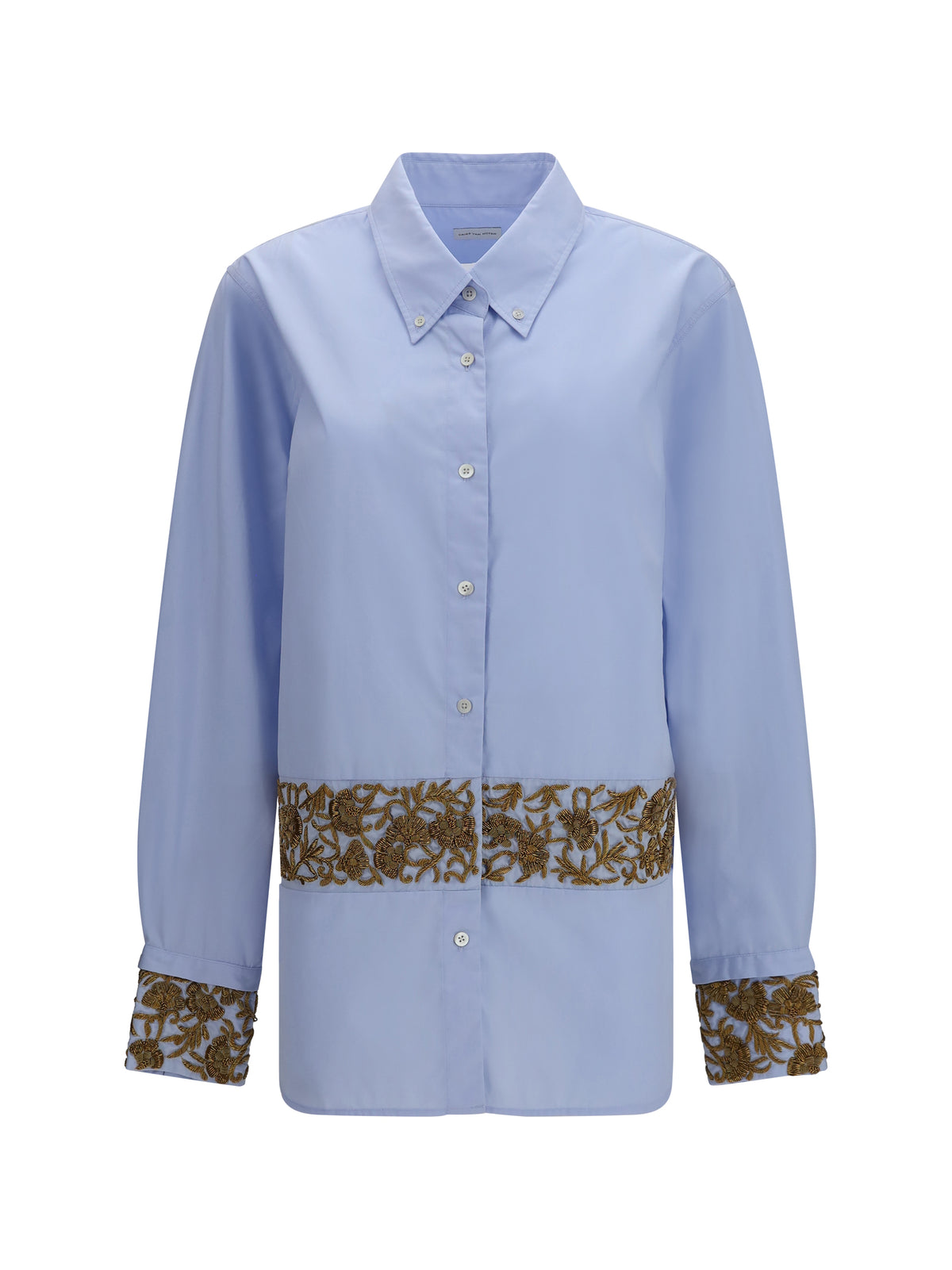 Dries Van Noten Women Oversized Embroidered Cotton Shirt