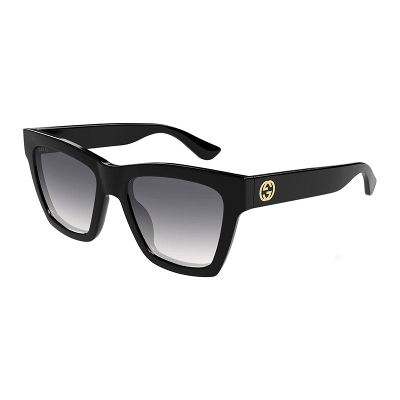 Gucci Sunglasses Square Full Rim, Black Frame and Grey Gradient Lens GG1714S001