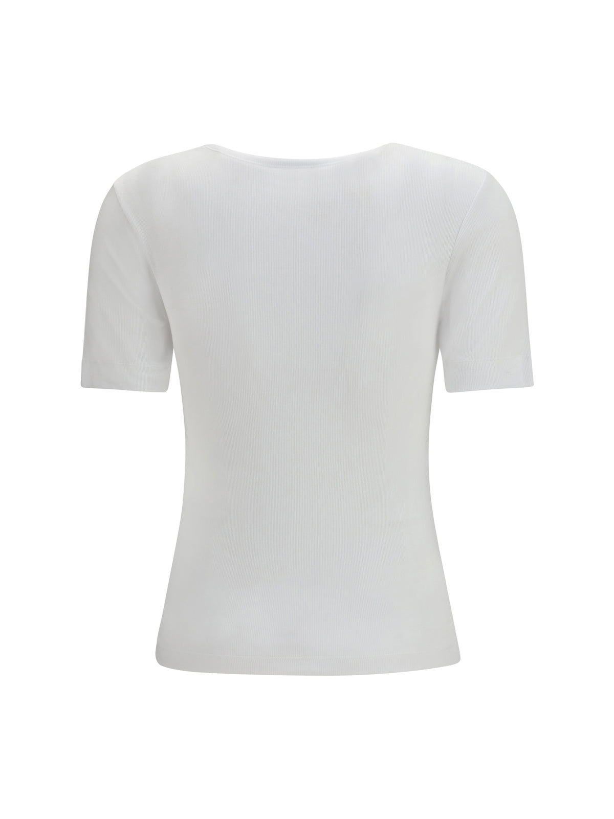 GANNI Ganni Women Ribbed Cotton T-Shirt