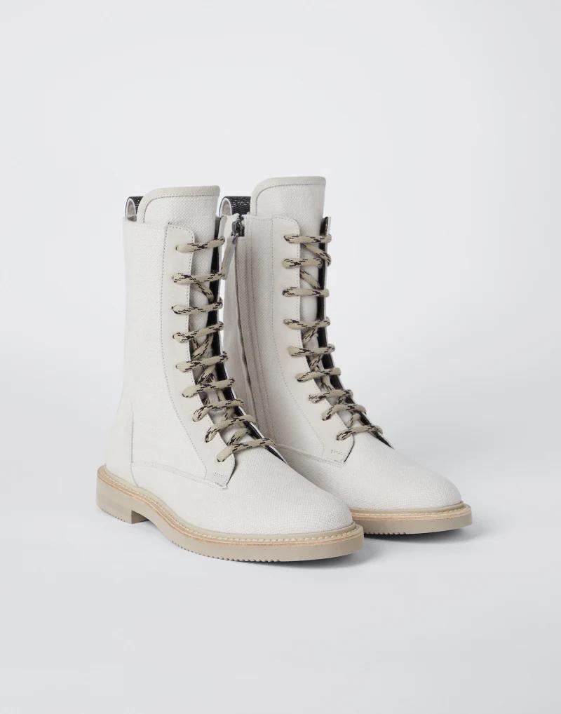 Brunello Cucinelli Brunello Cucinelli Leather Combat Boots