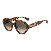 Moschino Sunglasses Round Full Rim, Havana Frame and Green Gradient Lens MOS126/S005L9K