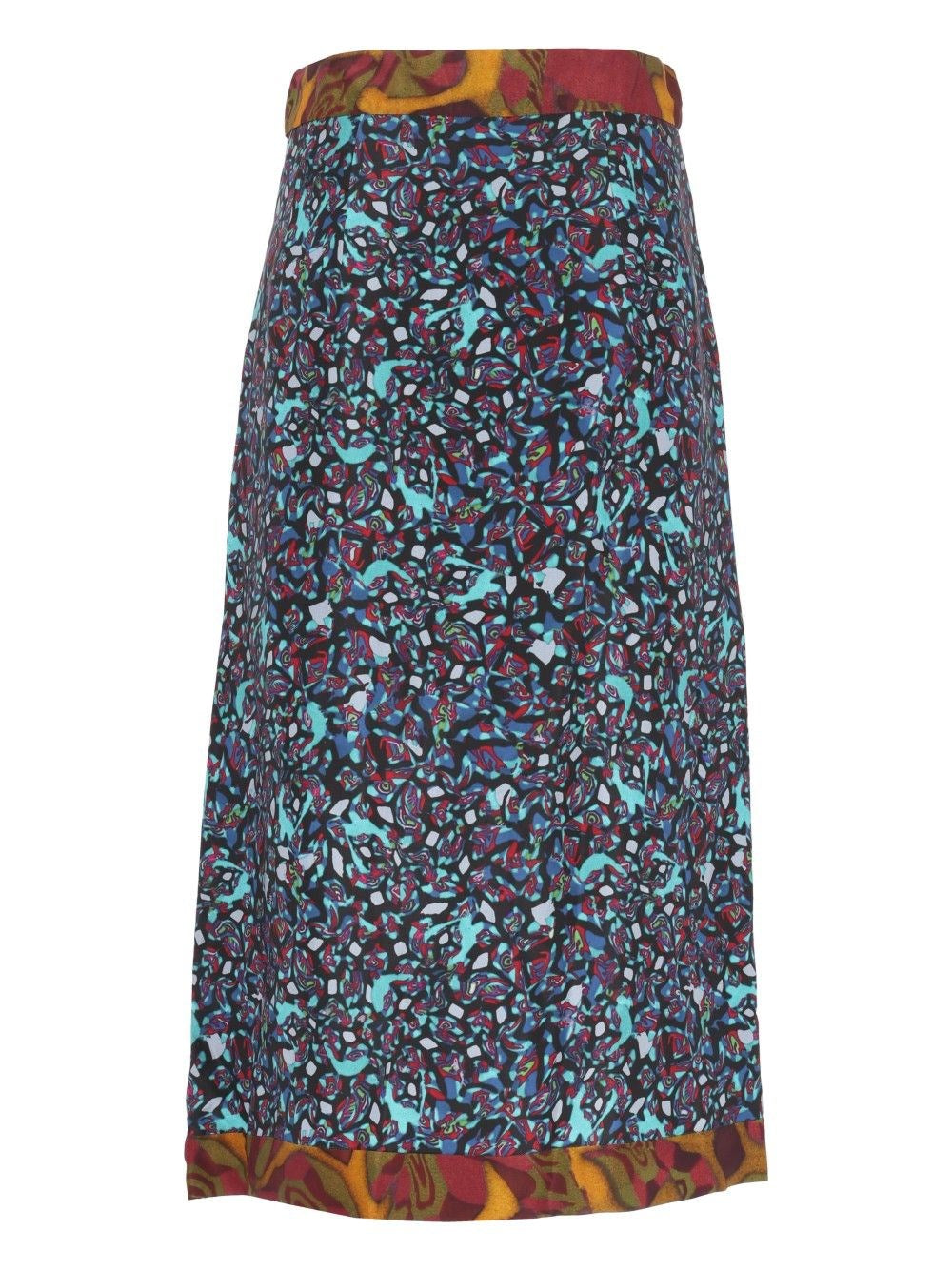 Dries Van Noten Women Draped Midi Viscose Skirt