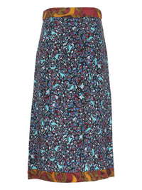 Dries Van Noten Women Draped Midi Viscose Skirt
