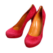 Gucci Women's Raspberry Suede Platform Pump Shoes 269702 C2000 6233