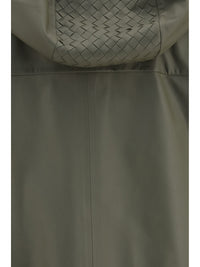 Bottega Veneta Women Lightweight Nappa Leather Jacket With Intrecciato Hood