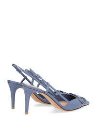 Valentino Garavani Women Vlogo Signature Patent Leather Slingback Pumps