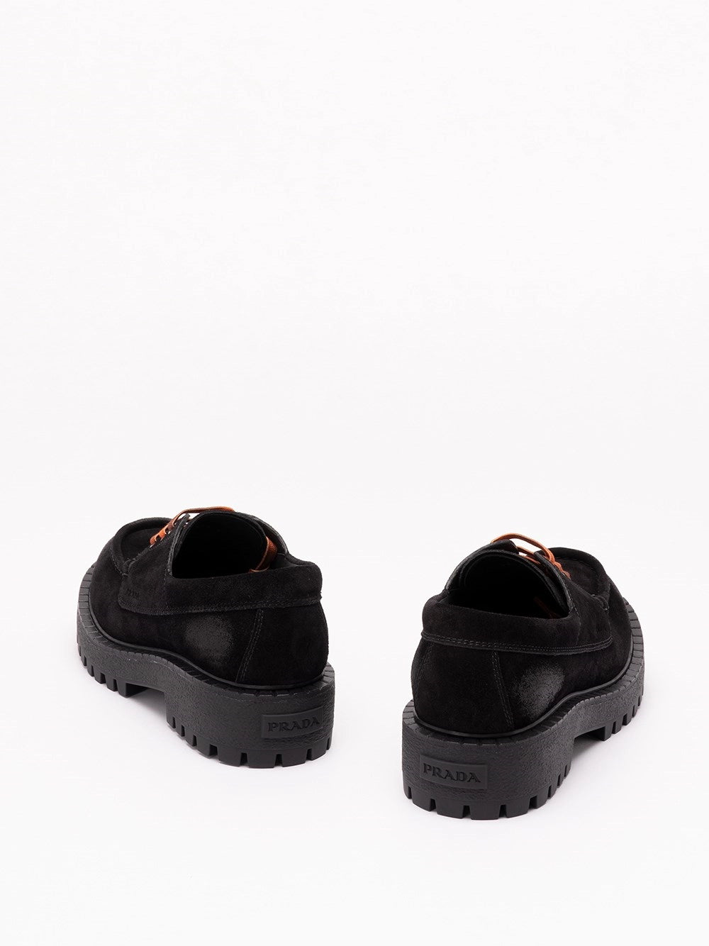 Prada Prada Men Waxed Suede Lace-Up Shoes