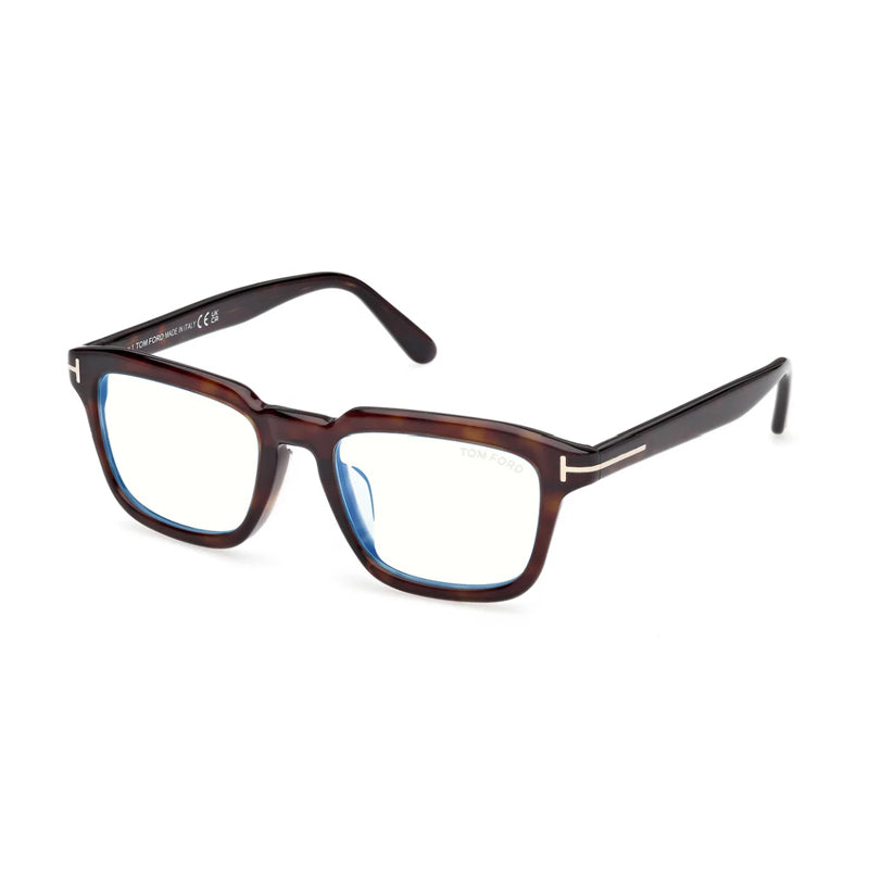 Tom Ford Tom Ford Eyeglasses  Full Rim, Dark Havana Frame and Clear/Blue-light Block Lenses Lens FT6032-F-B052