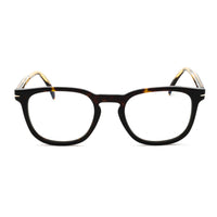 David Beckham Eyeglasses Square Full Rim, Havana Frame and Clear Demo Lens Lens DB7022/BB008600