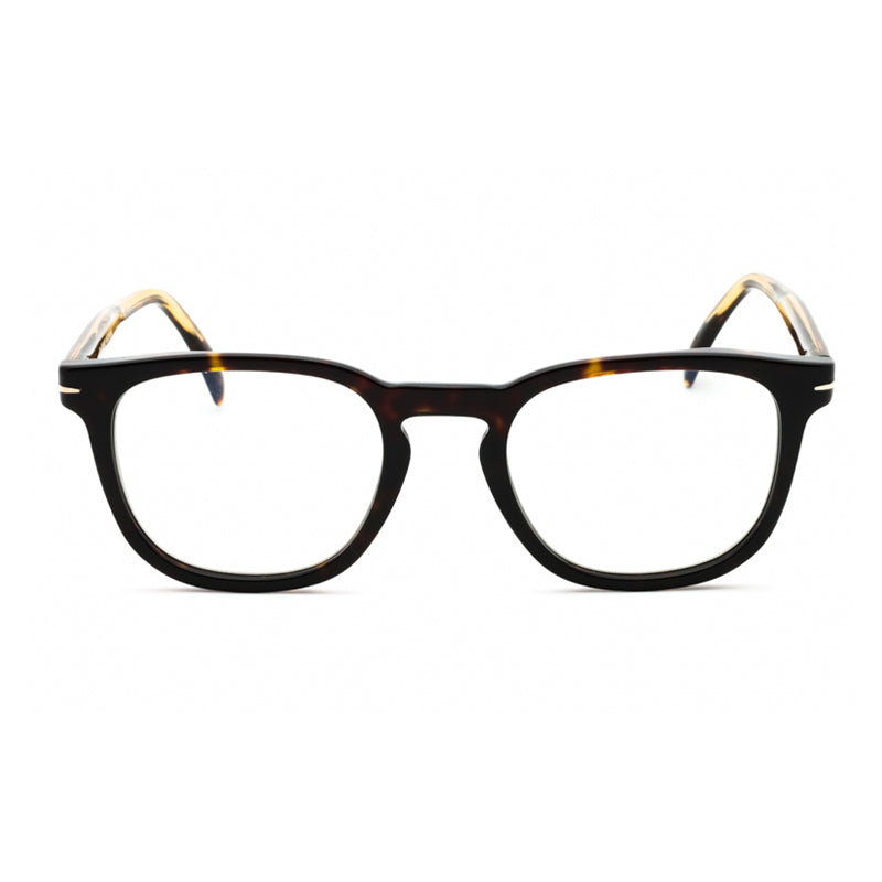 David Beckham Eyeglasses Square Full Rim, Havana Frame and Clear Demo Lens Lens DB7022/BB008600
