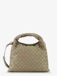 Bottega Veneta Women Mini Hop Leather Crossbody Bag With Intrecciato Pattern