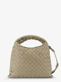 Bottega Veneta Women Mini Hop Leather Crossbody Bag With Intrecciato Pattern