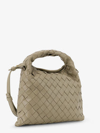 Bottega Veneta Women Mini Hop Leather Crossbody Bag With Intrecciato Pattern