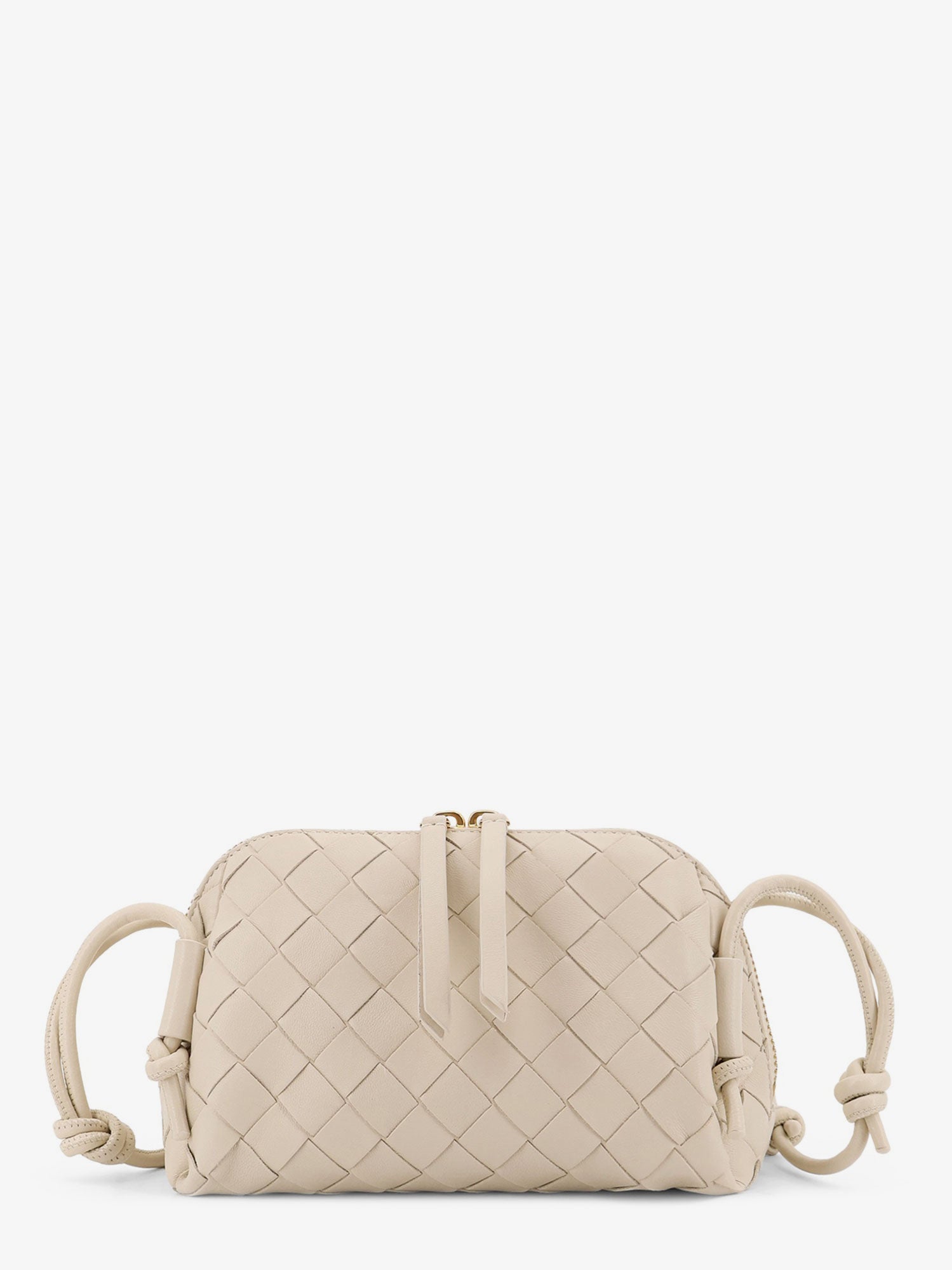 Bottega Veneta Women Concert Pouch Leather Crossbody Bag With Intrecciato Motif
