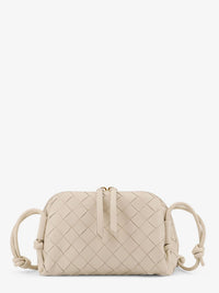 Bottega Veneta Women Concert Pouch Leather Crossbody Bag With Intrecciato Motif