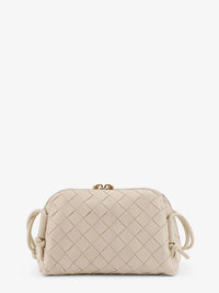 Bottega Veneta Women Concert Pouch Leather Crossbody Bag With Intrecciato Motif