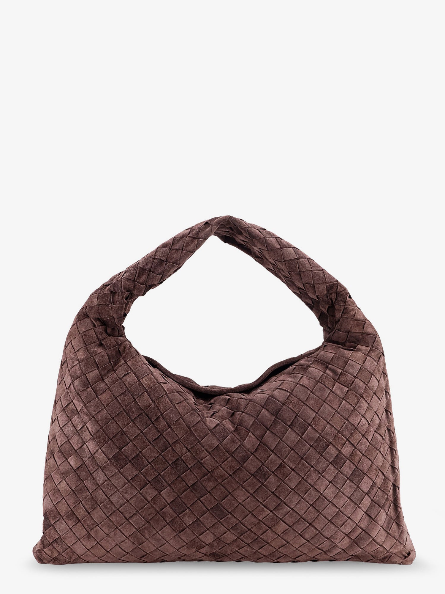 Bottega Veneta Women Hop Leather Shoulder Bag With Intrecciato Effect