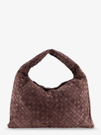 Bottega Veneta Women Hop Leather Shoulder Bag With Intrecciato Effect