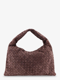 Bottega Veneta Women Hop Leather Shoulder Bag With Intrecciato Effect