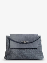 Bottega Veneta Men Andiamo Messenger Suede Shoulder Bag With Intrecciato Motif