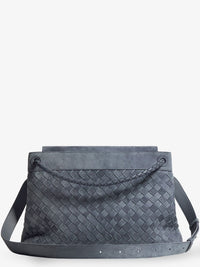 Bottega Veneta Men Andiamo Messenger Suede Shoulder Bag With Intrecciato Motif