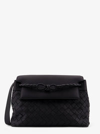 Bottega Veneta Men Andiamo Leather Shoulder Bag With Intrecciato Pattern