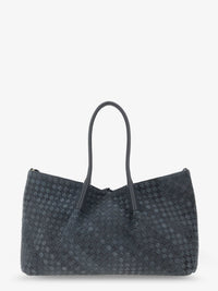 Bottega Veneta Women Pinacoteca Suede Handbag With Intrecciato Motif