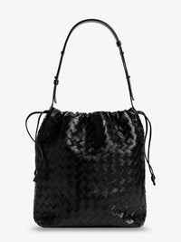 Bottega Veneta Men Bucket Intrecciato Biblioteca Leather Shoulder Bag