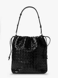 Bottega Veneta Men Bucket Intrecciato Biblioteca Leather Shoulder Bag