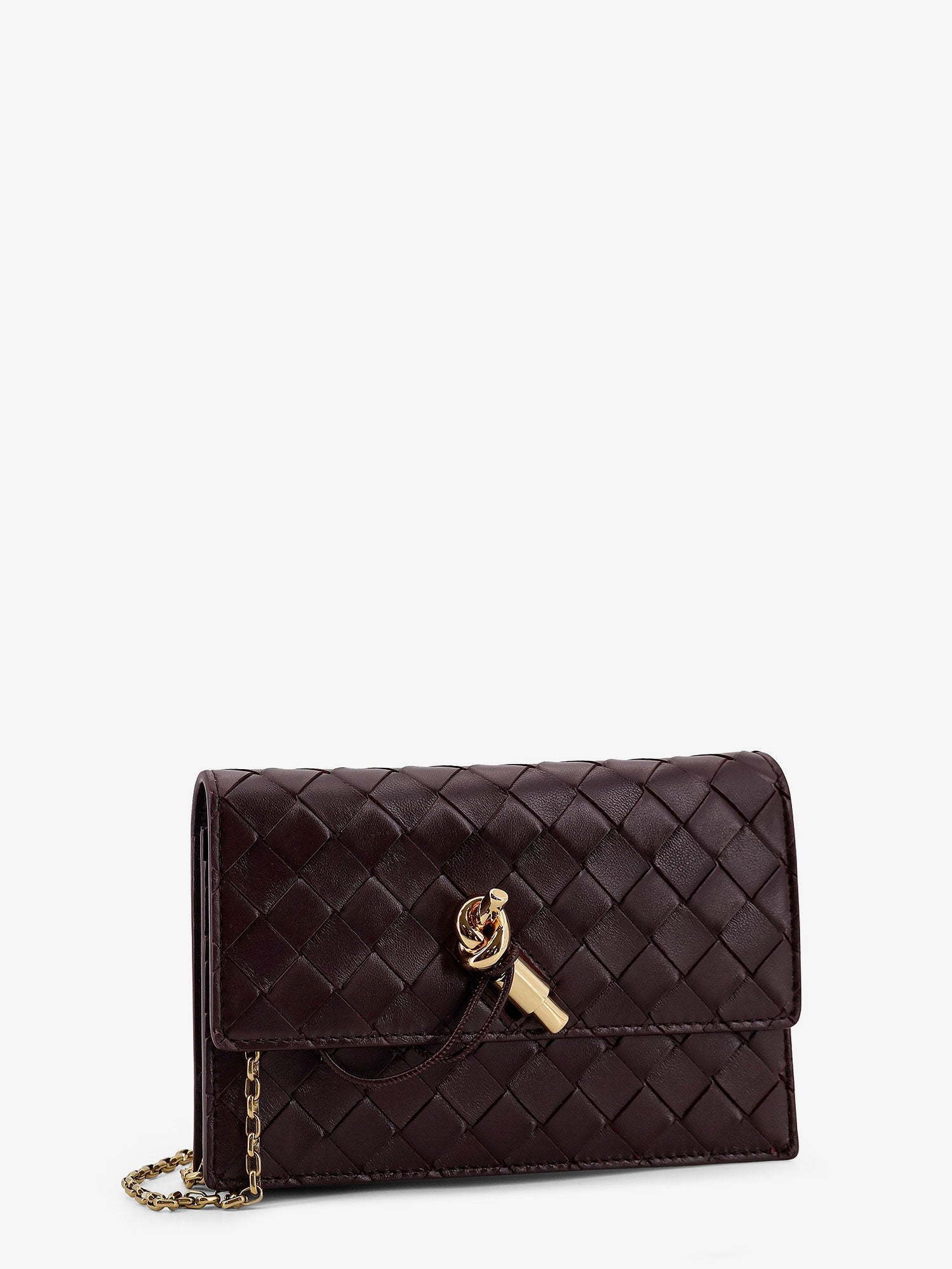 Bottega Veneta Women Leather Crossbody Bag With Intrecciato Motif