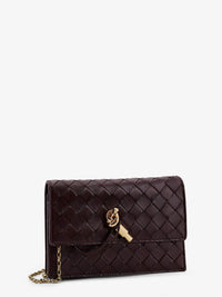 Bottega Veneta Women Leather Crossbody Bag With Intrecciato Motif