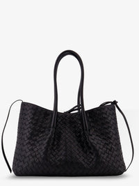 Bottega Veneta Women Pinacoteca Leather Handbag With Intrecciato Motif