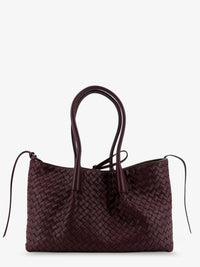 Bottega Veneta Women Pinacoteca Leather Handbag With Intrecciato Motif