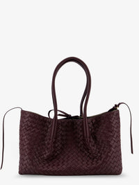 Bottega Veneta Women Pinacoteca Leather Handbag With Intrecciato Motif