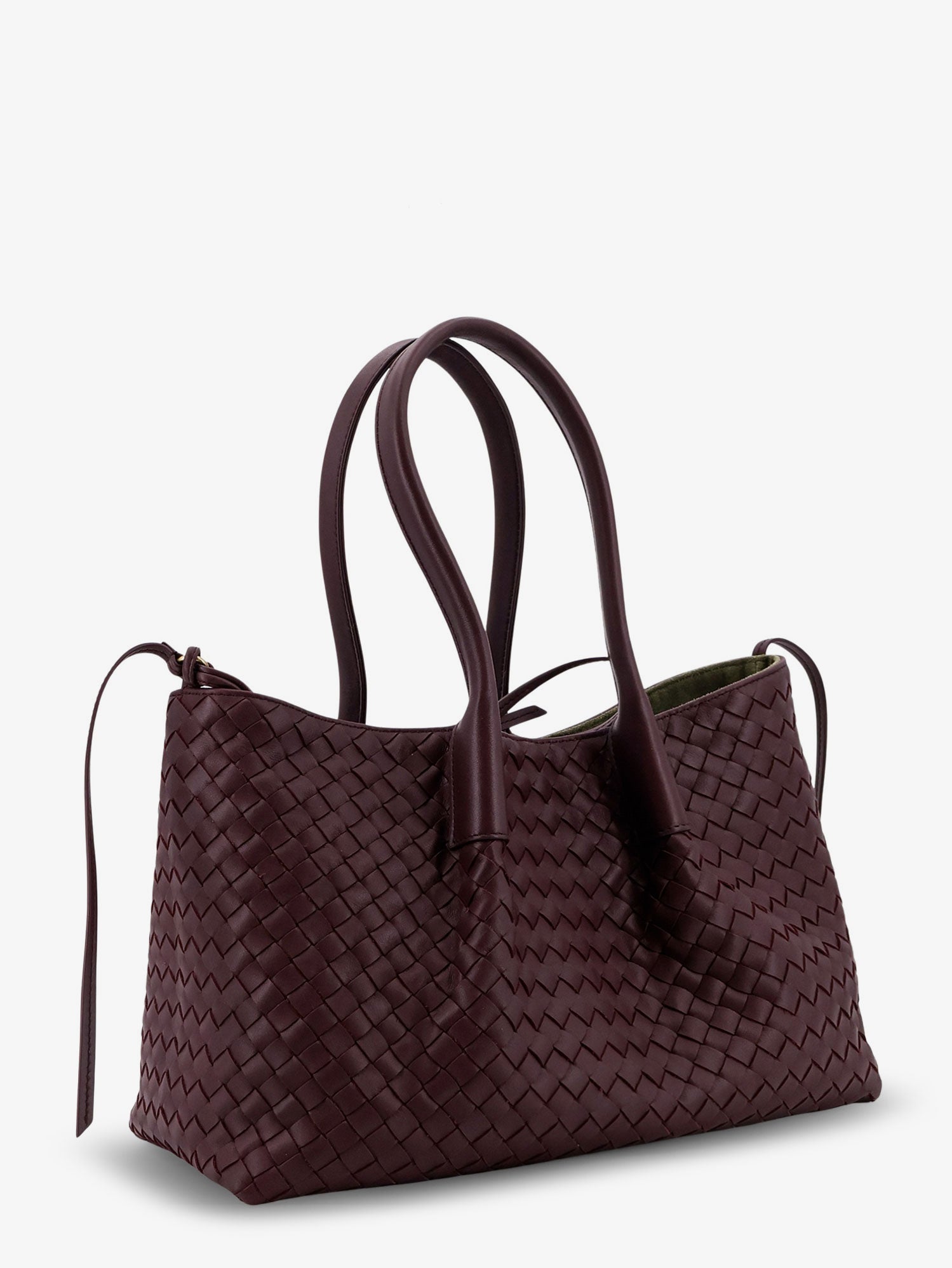 Bottega Veneta Women Pinacoteca Leather Handbag With Intrecciato Motif
