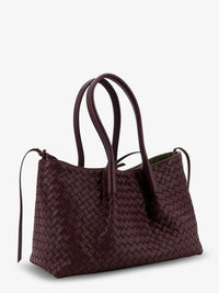 Bottega Veneta Women Pinacoteca Leather Handbag With Intrecciato Motif