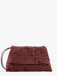 Bottega Veneta Women Suede Giorno Crossbody Bag With Intrecciato Motif