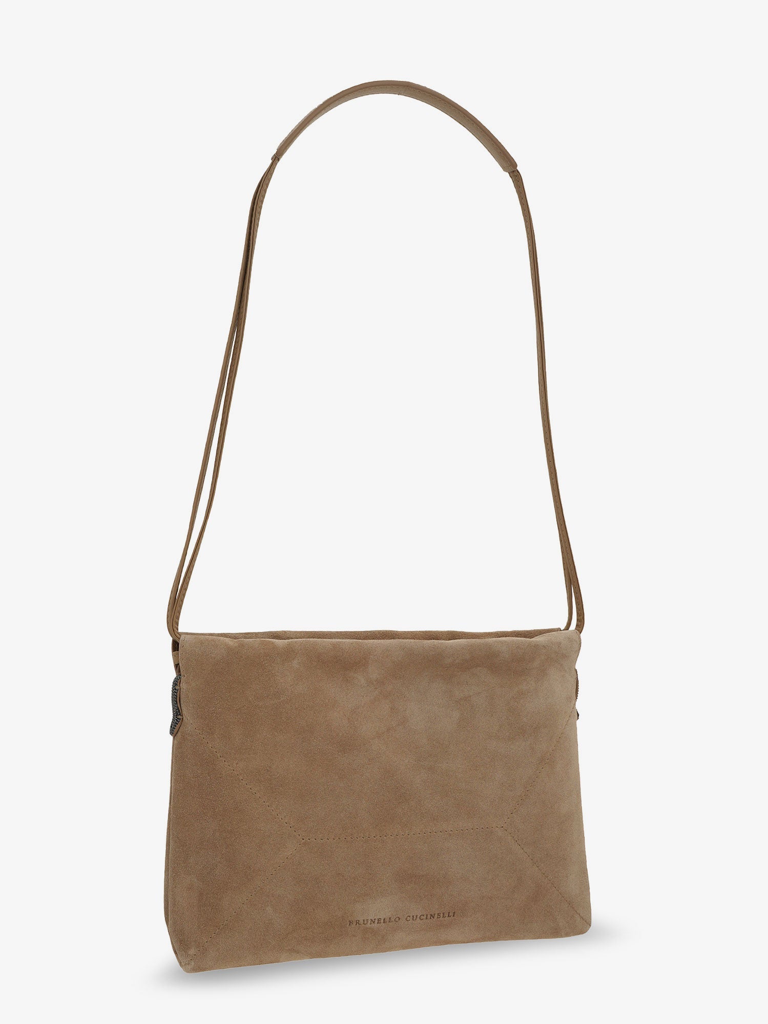 BRUNELLO CUCINELLI Brunello Cucinelli Women Suede Shoulder Bag With Logo On The Front