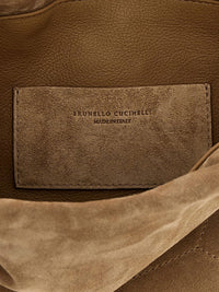 BRUNELLO CUCINELLI Brunello Cucinelli Women Suede Shoulder Bag With Logo On The Front