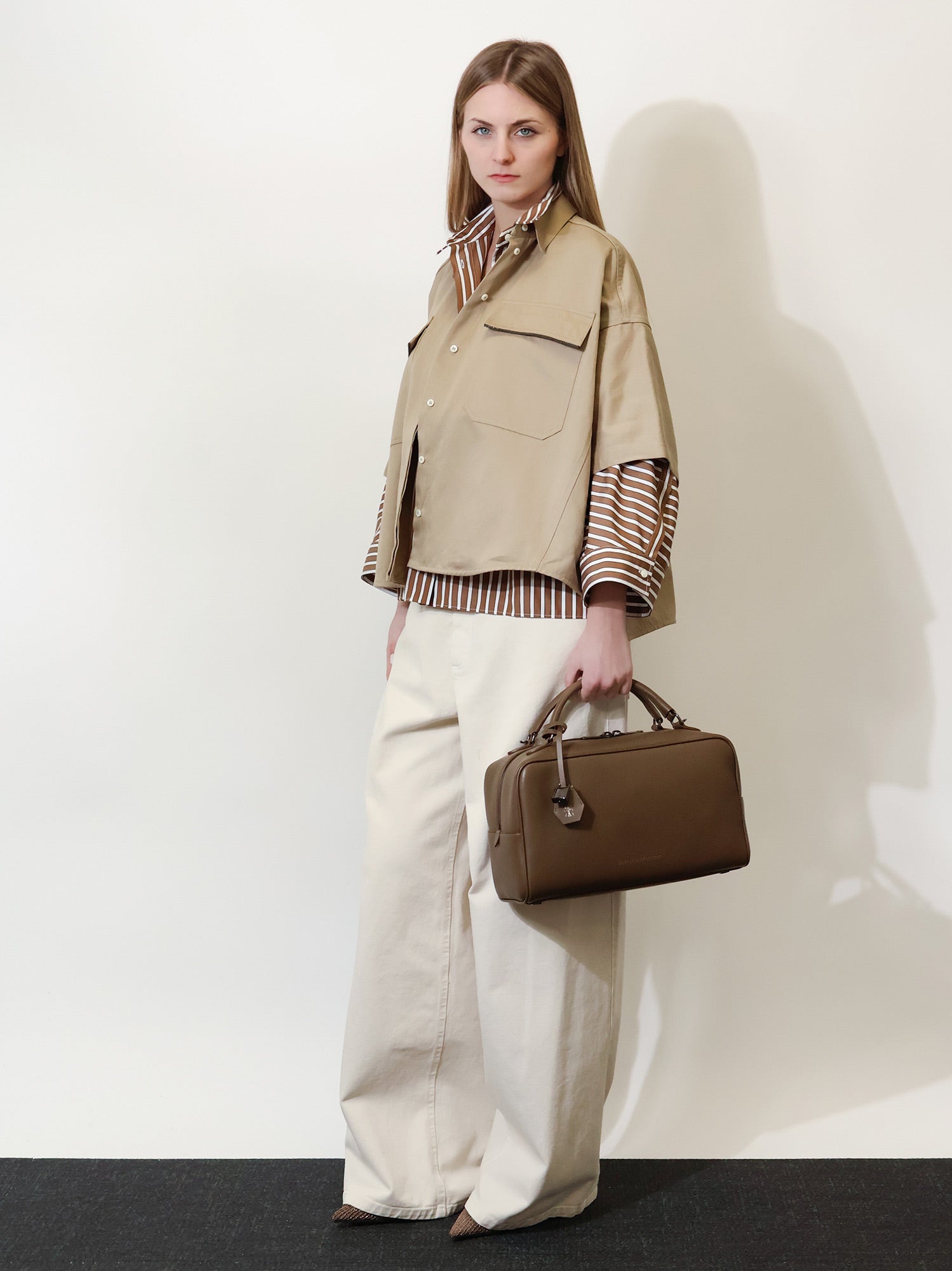 BRUNELLO CUCINELLI Brunello Cucinelli Women Boston Explorer Leather Crossbody Bag