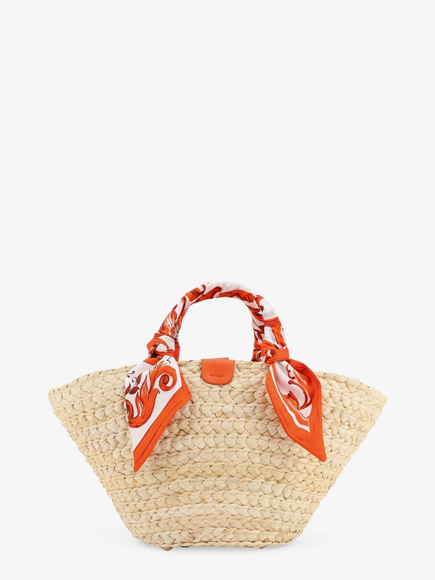 Dolce & Gabbana Women Maiolica Shoulder Bag In Leather And Raffia